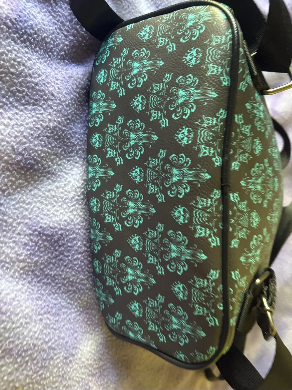 Haunted Mansion 50 th anniversary Mini Backpack in Teal and Black
